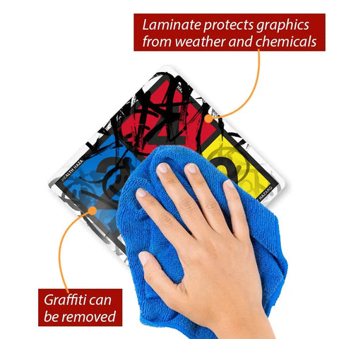 Tough As Nails NFPA 704 Hazard Diamond Labels 10X10 Inch Waterproof Laminated Vinyl Safety Stickers With High Tack Adhesive For Metal Storage Tanks Five Pack Super Solid Industrial Decals
