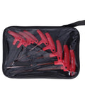 Premium S2 Steel Hex Key Set With T Handle Tools For Automotive Repair And Machinery Maintenance, Featuring Rust Coating And Durable Metric Wrench Kit That Slays Any Tight Bolt Job. red S2 steel hex key set in zip case