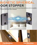 4 Pack Adjustable Magnetic Door Catch Kit for Cabinets and Closets With Screws, shown with copper finish and hidden mount