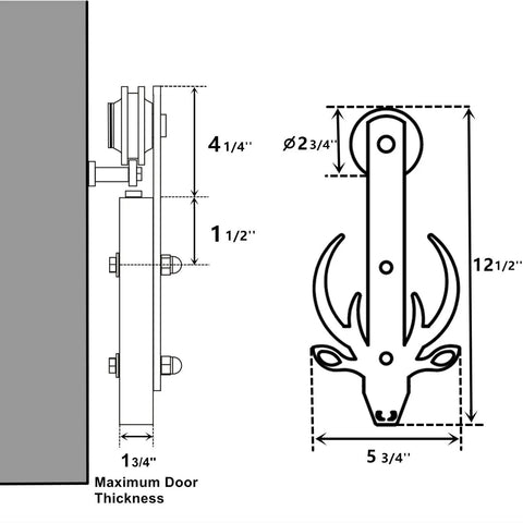 Premium Heavy Duty Sliding Barn Door Hardware Kit For Single Interior Exterior Doors Featuring Five Point Five Foot Flat Track Rail And Quiet Glide Nylon Rollers For Built Tough Performance