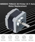 Plug And Play Y Axis Stepper Motor Replacement For Tina2S 3D Printers, Direct Drop In, 35 28mm And 1.3 By 1.1 Inch Size