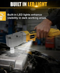 Heavy Duty Right Angle Impact Wrench Compatible With Dewalt 20V Max Cordless with built-in LED light illuminating engine