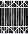 Honeywell Replacement Furnace Filters MERV 12 Plus Carbon 2 Pack 20x20x5 showing pleated carbon filter design