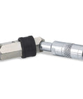 Super Handy 360 Degree Swivel Grease Coupler That Locks in Place for Hand Operated Grease Guns with 45 Degree Angle and 1 8 Inch NPT Female Inlet