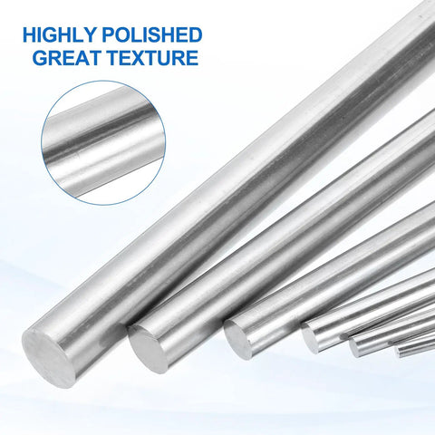 2 Pcs Linear Motion Rods 4mm OD 300mm Length Steel Rod Shafts For CNC And 3D Printer Guides, polished steel shafts