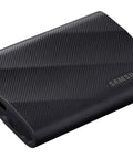 T9 Portable SSD 2TB External Solid State Drive With USB 3 2 Gen 2x2 And Read Speeds Up To 2000MB Per Second Perfect For Gaming Students And Pros Built Tough With Dynamic Thermal Guard Black laying flat viewed from above