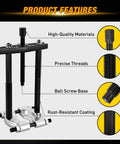 Heavy Duty 14 Piece Bearing Puller Kit 5 Ton Bearing Separator Tool For Auto Repair features high-quality materials and precise threads.