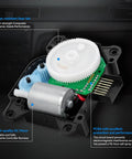 Factory Spec Blend Door Actuator Heater Damper Servo Assembly Drops Right Into 2007 To 2021 Toyota Tundra Dashboard close-up of component parts.