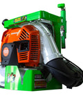 Side view of Two Pack Xtreme Pro Series Backpack Leaf Blower BPS100, showcasing ergonomic design and high CFM airflow