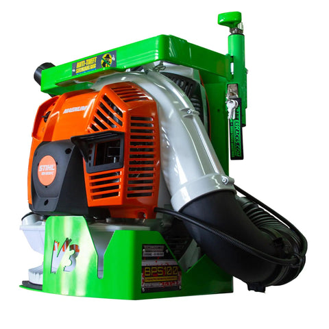 Side view of Two Pack Xtreme Pro Series Backpack Leaf Blower BPS100, showcasing ergonomic design and high CFM airflow