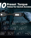 Pro Grade Digital Torque Wrench 3/8 Drive With Buzzer And LED Indicator, Precision 2.21 To 44.25 Ft Lb, Track Mode, Universal Joint, 6 Inch Extension Bar, Boss Accuracy For Bike Motorcycle Auto Maintenance, digital display