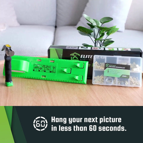 Picture Hanging Kit With 260 Pieces Wall Hangers Hooks Nails And Mini Hammer With Magnetic Head Level Framing Hardware