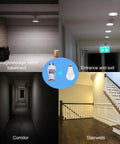 PIR Motion Sensor Light Socket E26 E27 Smart Lamp Holder Auto On Off For Garage Basement Porch And Storage Room, No Tools Needed, Easy Screw In Install, Turns Any Bulb Into Motion Activated Lighting, 1 Pack in garage, corridor, stairwell