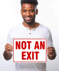 Built Tough Premium Aluminum Sign For Indoor And Outdoor Use No Fuss Rust Free Weatherproof And Ultra Durable With A Sharp Professional Look For Home Office Garage Shop And Retail Spaces, NOT AN EXIT sign