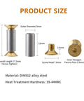 Product size details of 30 Piece Knife Handle Screws Set With Gold Hex Flat Head Fasteners for knife making and replacement