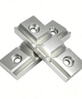 Top Shelf 6 Inch Aluminum Soft Vise Jaws Set Hard Hat Certified Heavy Duty 6061 T6 Bench Vice Pads in silver color.