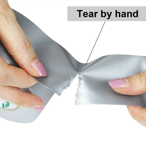 Hands tearing Heavy Duty Duct Tape 2 Pack 9 Mil Thick 2 Inch By 30 Yards Waterproof No Residue Flexible Repair Tape