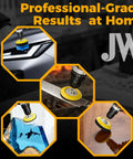 136 Piece Wet And Dry Sanding Disc And Polishing Kit used on car, metal, resin, and wood surfaces with drill attachment