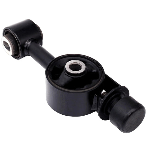 Image of Engine And Transmission Mount Kit For 2007-2012 Nissan Versa 1.8L And 2009-2014 Nissan Cube 1.8L Direct Fit Replacement Set Of 4 OE A4312 A4318 A4320 A4323 Built To Last, showing a single black metal mount from the set up close.