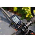 Close-up of Out Front Mount For All Rider Series Devices Ride Ready 31.8 Millimeter Handlebar Compatibility Natural Viewing Angle on a bike