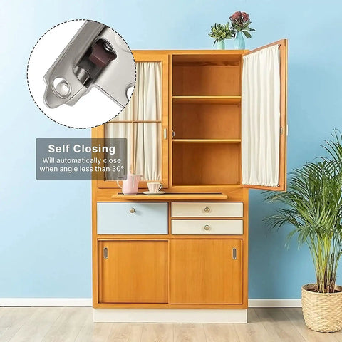 Self Closing Brushed Nickel Cabinet Hinges With 1/2 Inch Overlay Satin Nickel Cupboard Hinges on kitchen cabinet