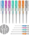 Mixed Gauge Catheter Piercing Needles Kit 10Pcs Set 14G 16G 18G 20G 22G Hollow Cannula for Nose Belly Ear Piercing and Body Piercing Tools Ideal for Pros and DIYers, color-coded needles