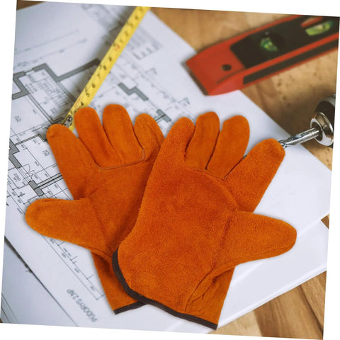 Rock Solid Full Leather Welding Gloves For Men And Women Electric Safety Gear With Daily Heavy Duty Grip Thick Palm Padding on plans with tools.