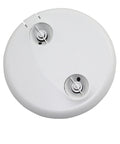 Dual Technology Ceiling Occupancy Sensor 360 Degree PIR White Low-Profile Body, ultrasonic coverage shown from top view