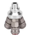 3 Way Connector Chrome Plated Pneumatic Component with Self-Locking One-Hand Quick Coupler for Air Tools, Heavy-Duty G1/2in