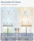 Top Tier 20 Inch Modern Ceiling Fan With Integrated LED Lights And Smart Remote App Control Hella Bright with reversible motor for summer and winter use.