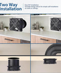 80mm 12V Axial Exhaust Fan With AC Plug Dual Ball Bearings installed on wall for DIY soldering and 3D printer enclosures