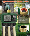 Outdoor Garden Water Timer For Hose With Auto Manual And Rain Delay Modes All In One 3 Zone Sprinkler Irrigation Controller With Brass Inlet And Outlet For Yard And Lawn Easy To Program And Flexible