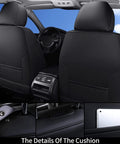 Premium Full Seat Cover Set For Cars All Five Seats Waterproof Nappa Leather Front And Rear Car Seat Protector interior view