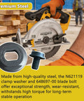 Circular Saw Outer Flange And Blade Clamp Bolt Replacement Kit Fits DCS367 DCS372 shown with saw and steel components