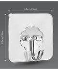 Heavy Duty Self Adhesive Hooks 27 Pack Up To 25 Lb Capacity Stainless Steel Sticky Hangers For Towel Bath Ceiling And Wall Use No Nails