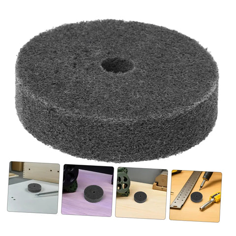 Six Pc Nylon Polishing Buffing Wheels Fit Bench Grinder 10Mm Hole For Metal Furniture Marble Sanding Burnishing Tool Smooth Finish dark grey abrasive disc