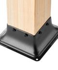 Heavy Duty 4x4 Post Base Brackets 10 Pack, Powder Coated Steel Anchor For Standard Wood Posts, Inner 3.6 By 3.6 Inches