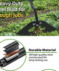 Heavy Duty Garden Weeding Tool With Hollow Blade And 58 Inch Adjustable Handle on field