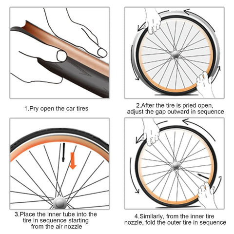 Two Pack 700x28C And 32C Bike Tubes With 48Mm FV Presta Valve For 700C Road Bikes installation instructions