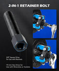 Harmonic Balancer Puller Kit With Adjustable 3 Jaw Puller Set showing 2-in-1 retainer bolt and hex drive details