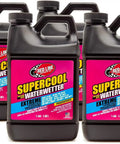Four 1/2-gallon bottles of Extreme Powersports Pre Mixed Coolant For Motorcycles ATVs And Karts with vibrant labels.