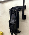 Floor Jack Stand Wall Mount For Hydraulic Trolley Jacks Heavy Duty Wall Storage Brackets Organizer mounted on wall with jack