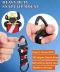 Scuba Octopus Holder Set Silicone Mouthpiece Keeper And Second Stage Regulator Tube Holder With Webbing Clip for easy BCD attachment