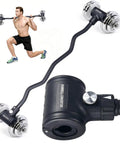 Turn Your Dumbbells Into An EZ Curl Bar With 200Lb Capacity, black converter with adjustable weight bar for bicep and tricep workouts