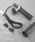 Half Twist Electric Bike Throttle With Led Power Indicator And Key Lock For 36V E Bikes And Scooters on gray surface