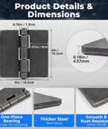 Beefy 4 Inch Weld On Hinges Heavy Duty Carbon Steel Butt Hinges Set For Farm Gates Fence Gates Warehouse Doors Container Doors And Industrial Projects 4 Pack, size detail