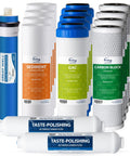 NSF Certified 2-Year Replacement Filter Cartridge Pack For Standard 5-Stage RO Systems, 15-Piece White Set includes sediment, GAC, CTO, RO membrane, post-carbon filters