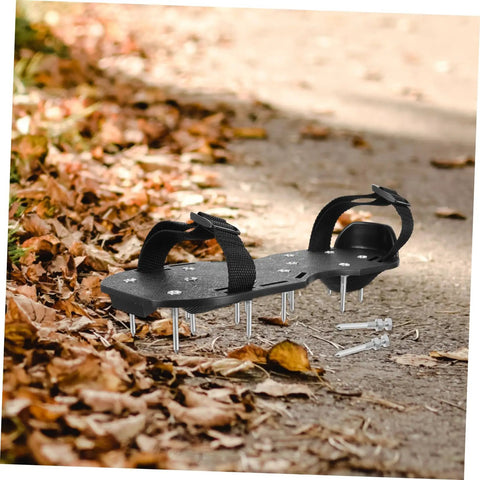 20 Pcs Grass Aerator Shoes For Lawn Replacement Spikes on autumn leaves path
