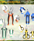 4 Pack All In One Garden Scissors Set With Stainless Steel Pruning Shears For Tree Pruning Flower Trimming And Fruit Picking