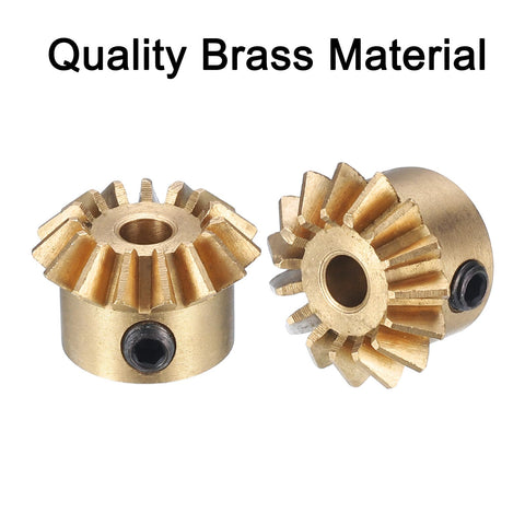 Beefy Bevel Gear Set For Hardware Projects Two Pieces 0.8 Module 1 To 1 Reduction 15 Teeth 3mm Bore 45 Degree Steering Gear Built Tough